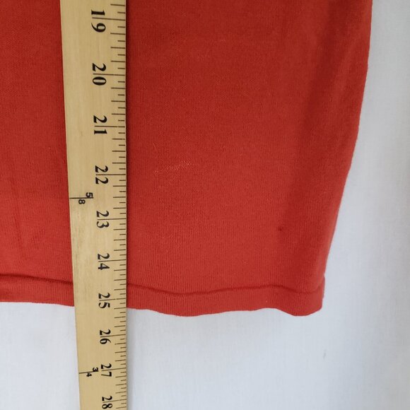 Woman East 5th Red Orange Long Sleeve Blouse Size XL - Picture 4 of 8